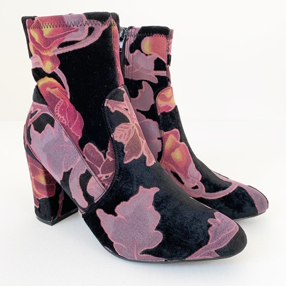 Steve Madden Shoes - Steve Madden Velvet Floral Boots